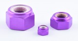 Aluminium - Stopmuttern Sonderfarbe pink / helles violett